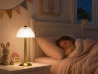 Verk 12432 Bezdrôtová LED stolná lampa, 800 mAh, USB-C, 3 farby svetla, zlatá