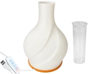 Verk 12447 Dekoratívna LED váza s osvetlením 2 v 1, 3 farby svetla, biela