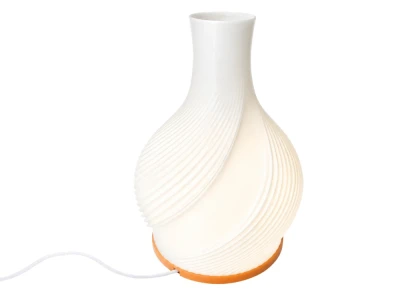 Verk 12447 Dekoratívna LED váza s osvetlením 2 v 1, 3 farby svetla, biela