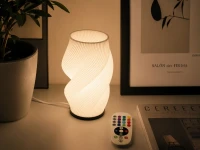 Verk 12448 Dekorativní LED RGB váza s osvětlením 2 v 1, dálkové ovládání, bílá