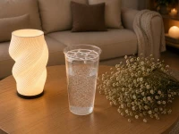 Verk 12448 Dekorativní LED RGB váza s osvětlením 2 v 1, dálkové ovládání, bílá