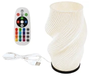Verk 12448 Dekorativní LED RGB váza s osvětlením 2 v 1, dálkové ovládání, bílá