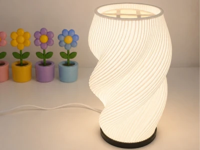 Verk 12448 Dekorativní LED RGB váza s osvětlením 2 v 1, dálkové ovládání, bílá