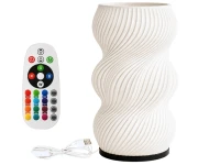 Verk 12450 Dekoratívna LED RGB váza s osvetlením 2 v 1, diaľkové ovládanie, biela