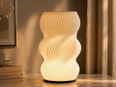 Verk 12450 Dekoratívna LED RGB váza s osvetlením 2 v 1, diaľkové ovládanie, biela