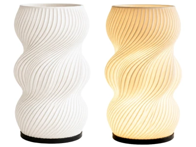 Verk 12450 Dekoratívna LED RGB váza s osvetlením 2 v 1, diaľkové ovládanie, biela