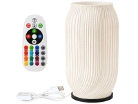 Verk 12449 Dekoratívna LED RGB váza s osvetlením 2 v 1, diaľkové ovládanie, biela