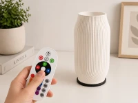 Verk 12449 Dekoratívna LED RGB váza s osvetlením 2 v 1, diaľkové ovládanie, biela