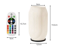 Verk 12449 Dekoratívna LED RGB váza s osvetlením 2 v 1, diaľkové ovládanie, biela