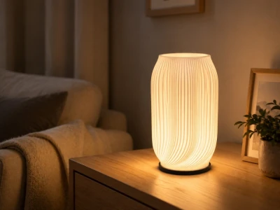 Verk 12449 Dekoratívna LED RGB váza s osvetlením 2 v 1, diaľkové ovládanie, biela