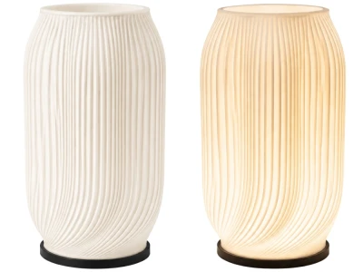 Verk 12449 Dekoratívna LED RGB váza s osvetlením 2 v 1, diaľkové ovládanie, biela