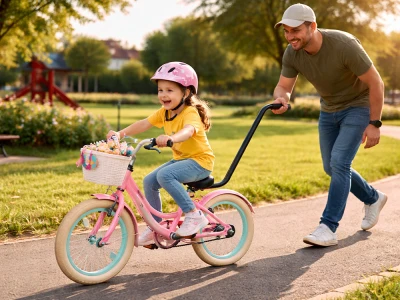 Verk 14745 Vodiaca tyč na detský bicykel, čierna