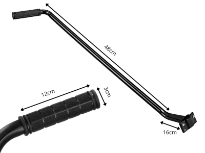 Verk 14745 Vodiaca tyč na detský bicykel, čierna