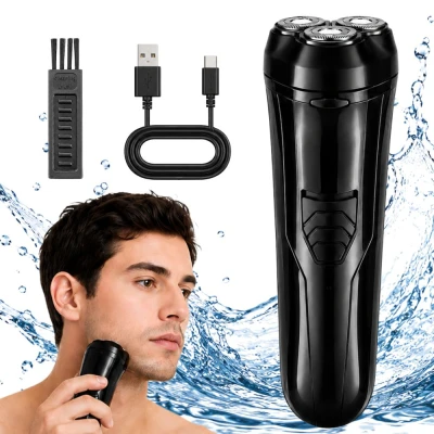 Verk 24662 Rotační holicí strojek, USB-C, 3 W, 3,7 V, černý 