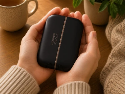 Verk 27710 Magnetický elektrický ohřívač rukou 2 v 1, USB-C, černý