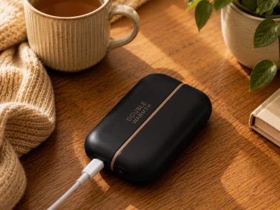 Verk 27710 Magnetický elektrický ohřívač rukou 2 v 1, USB-C, černý
