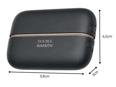 Verk 27710 Magnetický elektrický ohřívač rukou 2 v 1, USB-C, černý