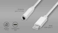 Kruger&Matz KM1245 USB-C na 3,5 mm jack stereo adaptér Basic