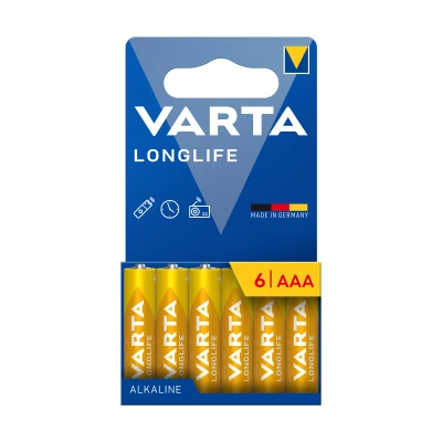 Varta BAT0241 Alkalická baterie LONGLIFE AAA, R3, 6 ks