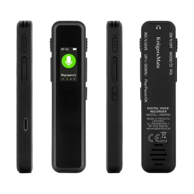 Kruger&Matz KM0951 Digitální diktafon, USB, 8 GB, černý