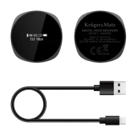 Kruger&Matz KM0952 Digitálny diktafón s LCD displejom, 8 GB, čierny