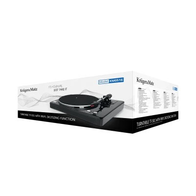 Kruger&Matz KM0516 Gramofón s USB prevodníkom TT-501, čierny