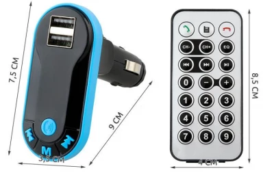 ISO 4913 Transmitter FM MP3, Bluetooth, LINE-IN, USB nabíjačka
