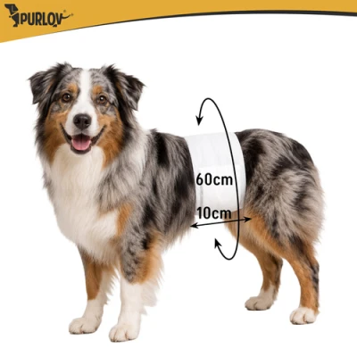 Purlov 27792 Inkontinenční pleny pro psy M/L, 12 ks (46 - 60 cm)