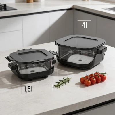 Teesa TSA8090 Fritéza s horúcim vzduchom Glass Air Fryer 4 l / 1,5 l, 1500 W