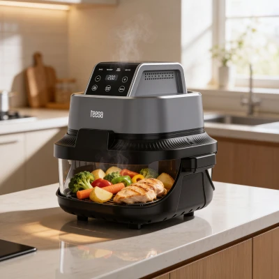 Teesa TSA8090 Fritéza s horúcim vzduchom Glass Air Fryer 4 l / 1,5 l, 1500 W