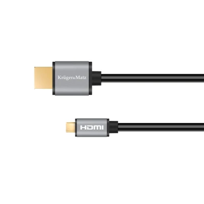 Kruger&Matz KM1238 Propojovací kabel HDMI - Micro HDMI 1,8 m, Basic