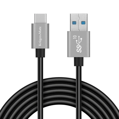 Kruger&Matz KM1262 Kabel USB - USB-C, 10 Gbps, 0,5 m, Basic