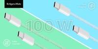 Kruger&Matz KM1272 Kabel USB-C - USB-C, 100 W, 1 m, modrý 