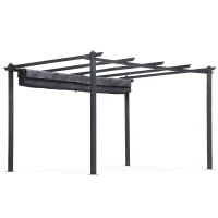 MultiGarden DN-FG-632 Záhradná pergola s oceľovou konštrukciou 3 x 4 m, sivá