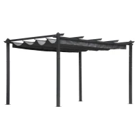 MultiGarden DN-FG-632 Záhradná pergola s oceľovou konštrukciou 3 x 4 m, sivá
