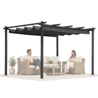 MultiGarden DN-FG-632 Záhradná pergola s oceľovou konštrukciou 3 x 4 m, sivá