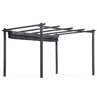MultiGarden DN-FG-632 Záhradná pergola s oceľovou konštrukciou 3 x 4 m, sivá