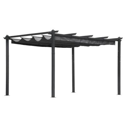 MultiGarden DN-FG-632 Záhradná pergola s oceľovou konštrukciou 3 x 4 m, sivá