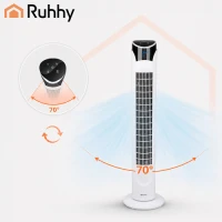 Ruhhy 27833 Stojanový ventilátor s diaľkovým ovládaním, 83 cm, biely