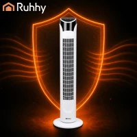 Ruhhy 27833 Stojanový ventilátor s diaľkovým ovládaním, 83 cm, biely