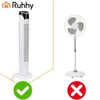 Ruhhy 27833 Stojanový ventilátor s diaľkovým ovládaním, 83 cm, biely