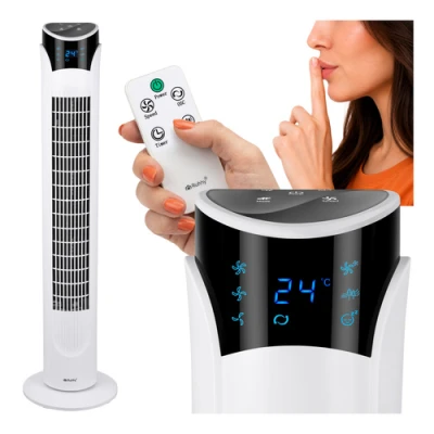 Ruhhy 27833 Stojanový ventilátor s diaľkovým ovládaním, 83 cm, biely