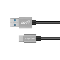 Kruger&Matz KM1263 Kabel USB A - USB-C, 10 Gbps, 1 m, Basic