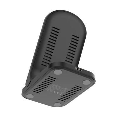 Kruger&Matz KM0858 Skladateľná bezdrôtová nabíjačka Qi 15 W, čierna
