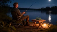 Kruger&Matz KM0836 Solární rádio s powerbankou 5000 mAh, SOS alarm, LED svítilna, zelené