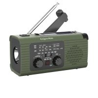 Kruger&Matz KM0836 Solární rádio s powerbankou 5000 mAh, SOS alarm, LED svítilna, zelené