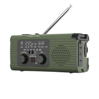 Kruger&Matz KM0836 Solární rádio s powerbankou 5000 mAh, SOS alarm, LED svítilna, zelené