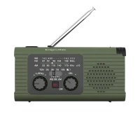 Kruger&Matz KM0836 Solární rádio s powerbankou 5000 mAh, SOS alarm, LED svítilna, zelené