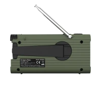 Kruger&Matz KM0836 Solární rádio s powerbankou 5000 mAh, SOS alarm, LED svítilna, zelené