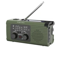 Kruger&Matz KM0836 Solární rádio s powerbankou 5000 mAh, SOS alarm, LED svítilna, zelené